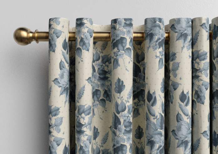 Pensford, Penn Bouquet Raffs Blue - Made to Measure Curtains - Image 12